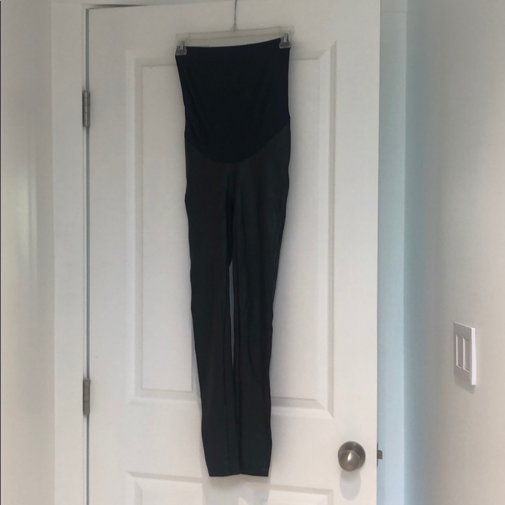 Spanx Maternity faux leather leggings